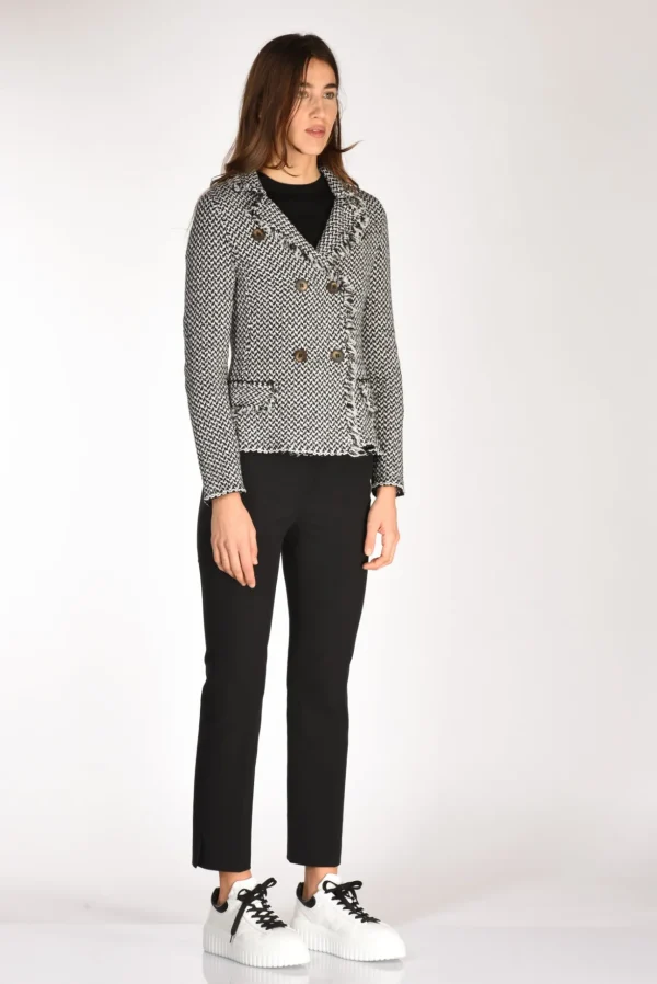 giacca maglia nero/bianco