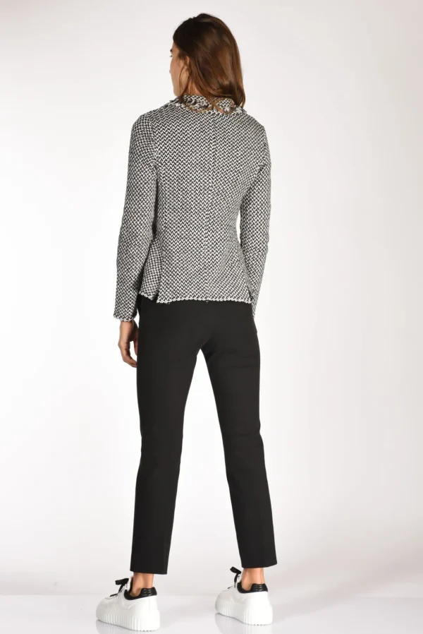 giacca maglia nero/bianco