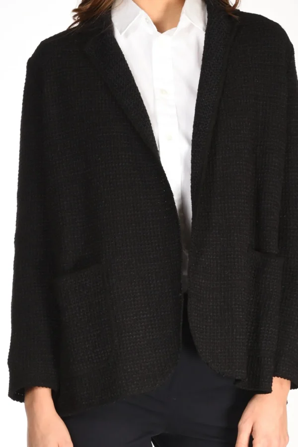 giacca maglia nero/blu