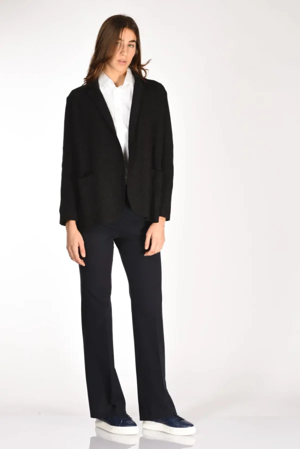 giacca maglia nero/blu
