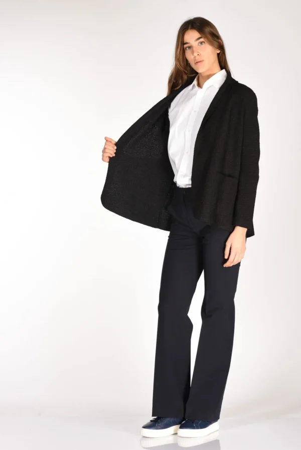 giacca maglia nero/blu