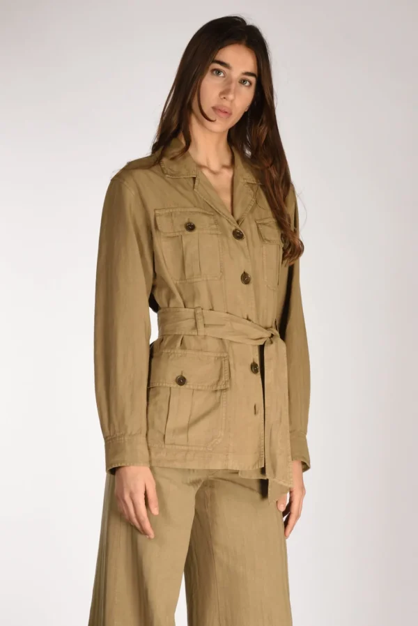 giacca sahariana beige scuro