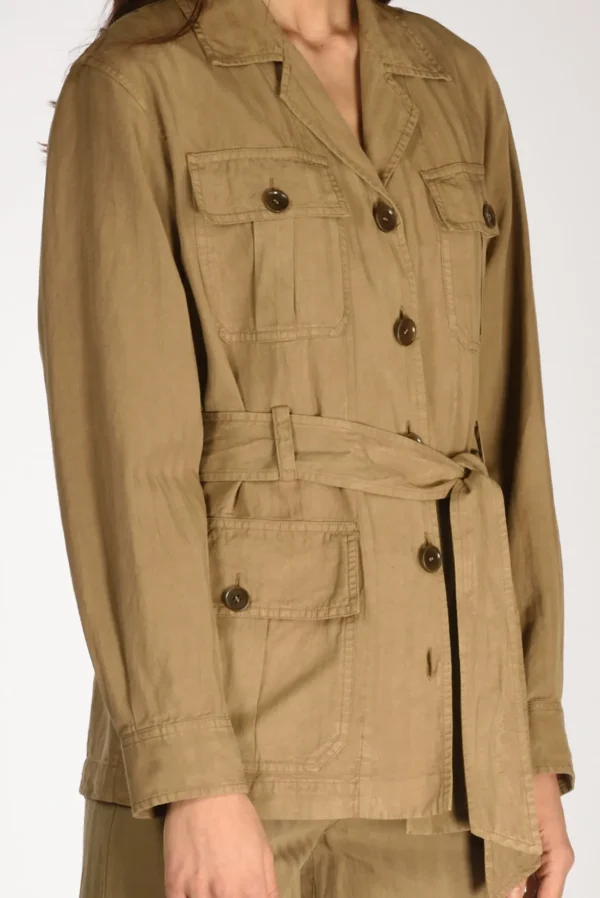 giacca sahariana beige scuro