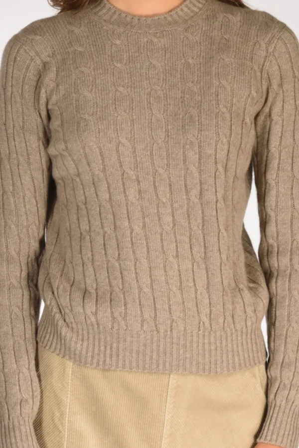 girocollo treccia marrone chiaro