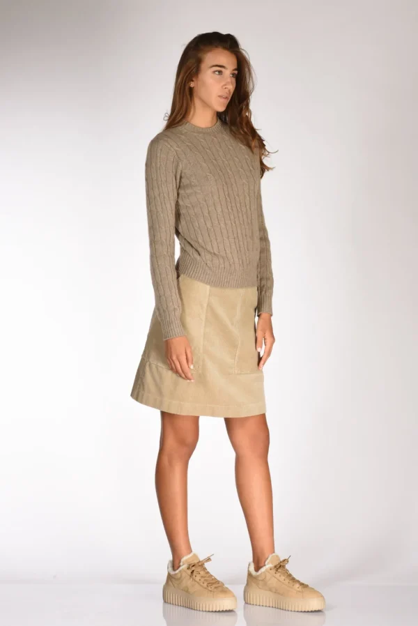 girocollo treccia marrone chiaro