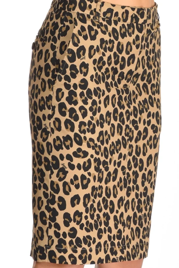 gonna stampata beige/nero