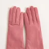 guanti in nappa rosa