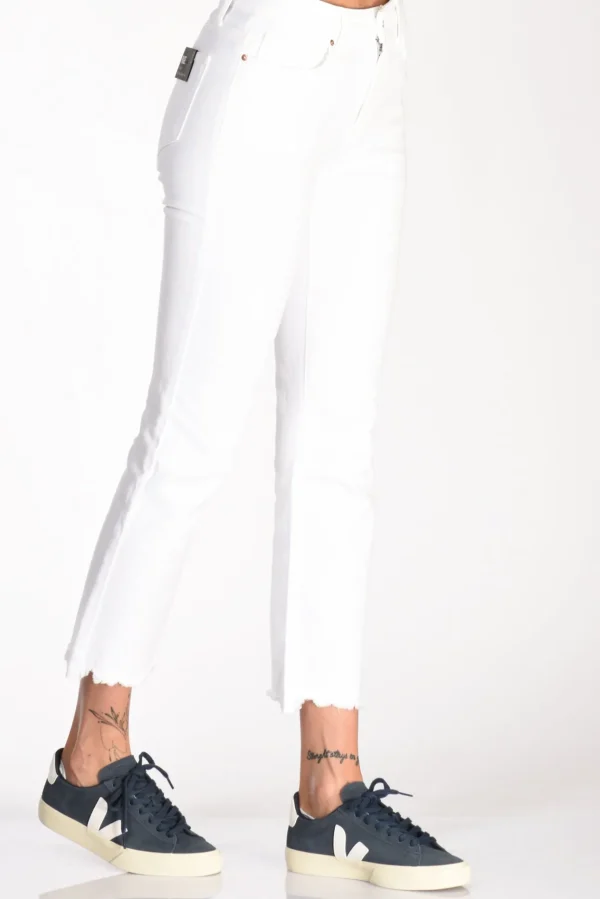 jeans sigaretta bianco