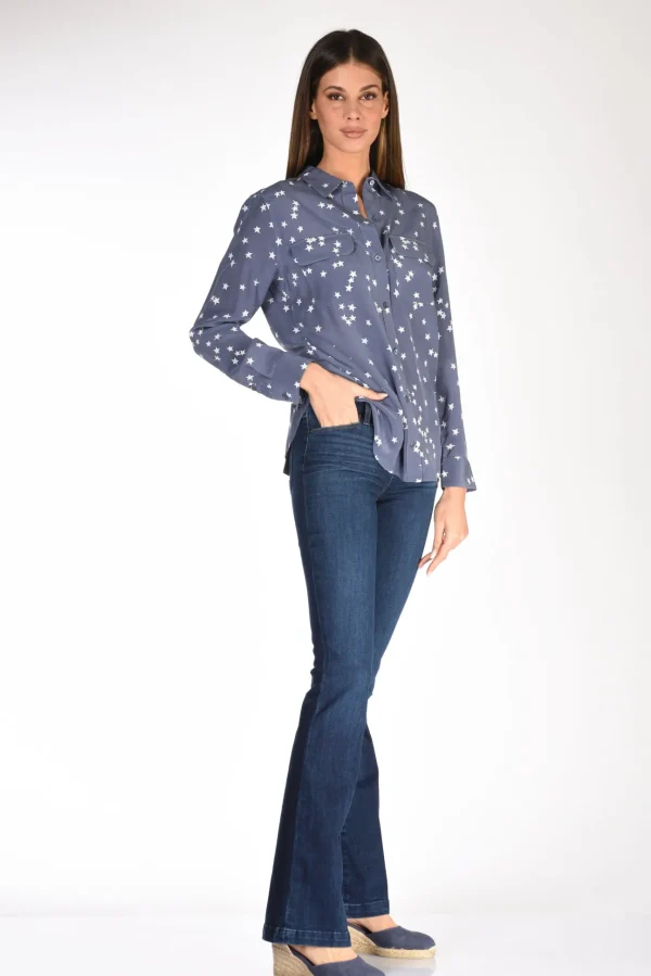 jeans zampa blu