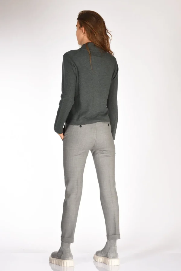 maglia cardigan grigio fango
