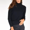 maglia collo alto blu