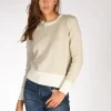 maglia girocollo beige chiaro/beige