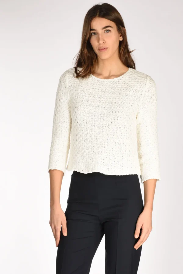 maglia girocollo bianco
