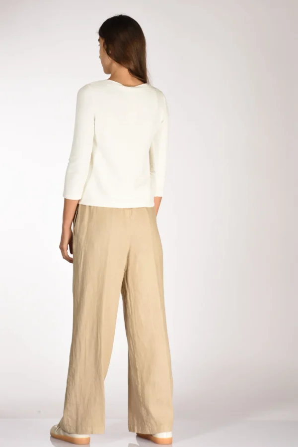 maglia girocollo bianco latte