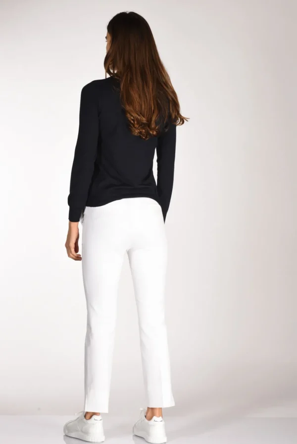 maglia girocollo blu