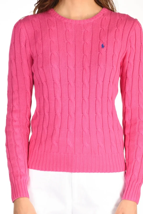 maglia girocollo fucsia