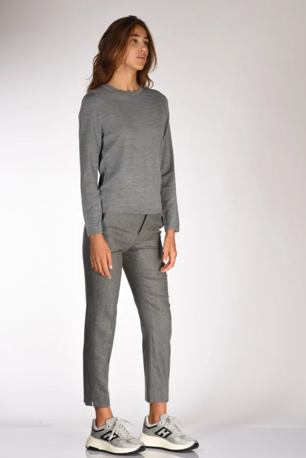 maglia girocollo grigio