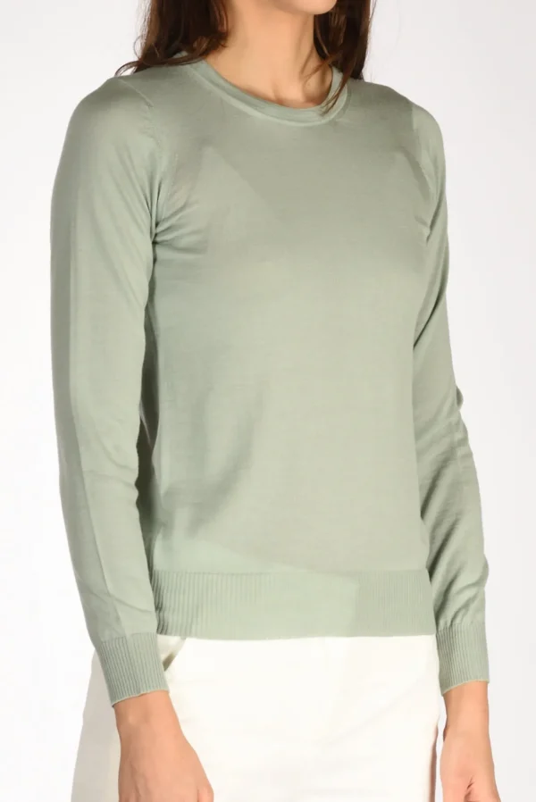 maglia girocollo verde