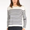 maglia rigata bianco/blu