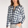 maglia stampata azzurro/blu