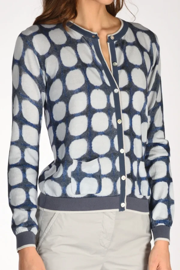 maglia stampata azzurro/blu
