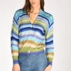 maglia stampata azzurro/multicolor