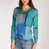 maglia stampata azzurro/multicolor