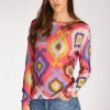 maglia stampata rosa/multicolor