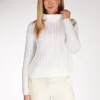 maglia treccia bianco