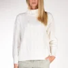 maglia treccia bianco
