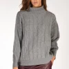 maglia treccia grigio