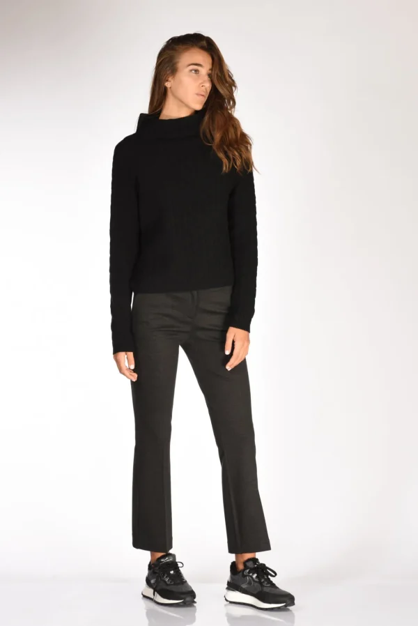 maglia treccia nero