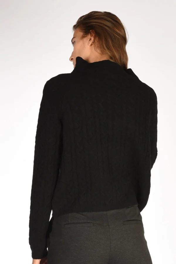 maglia treccia nero