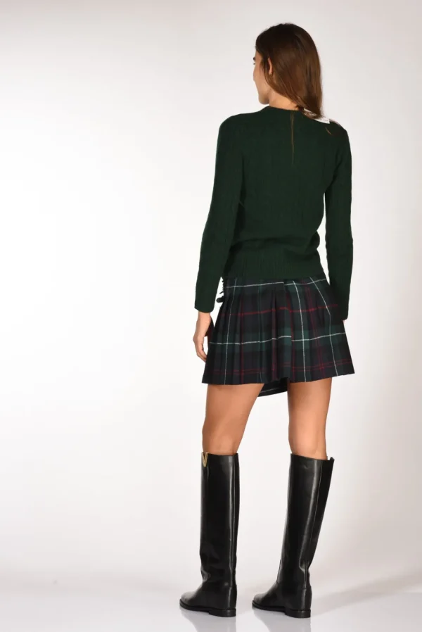maglia treccia verde