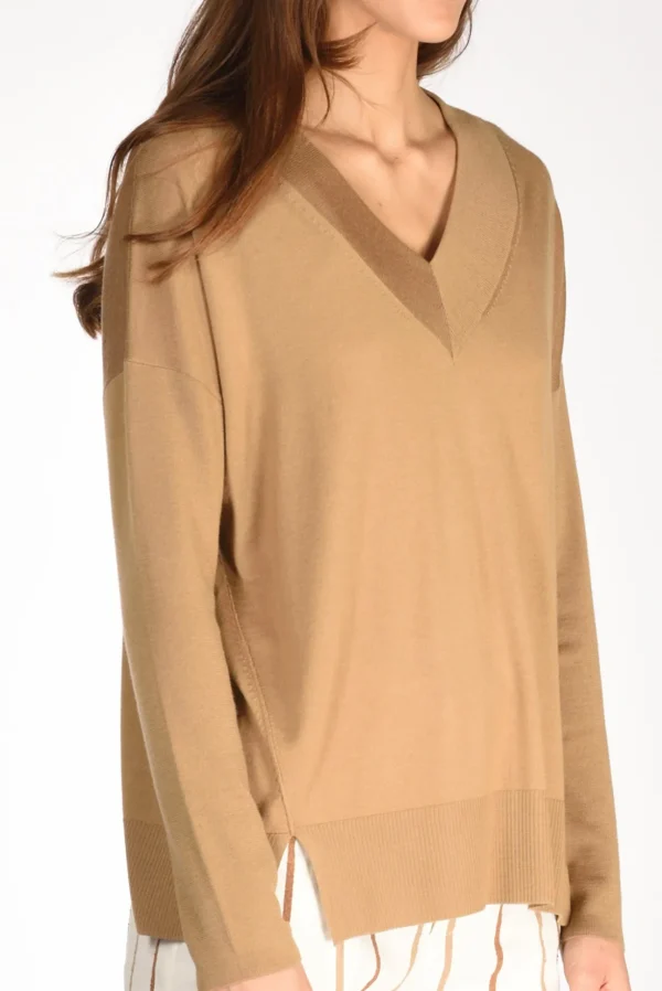 maglia v beige