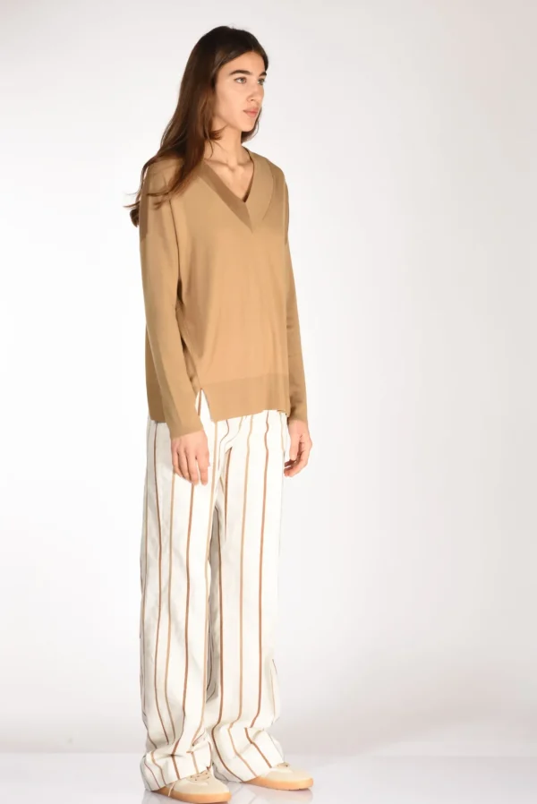 maglia v beige
