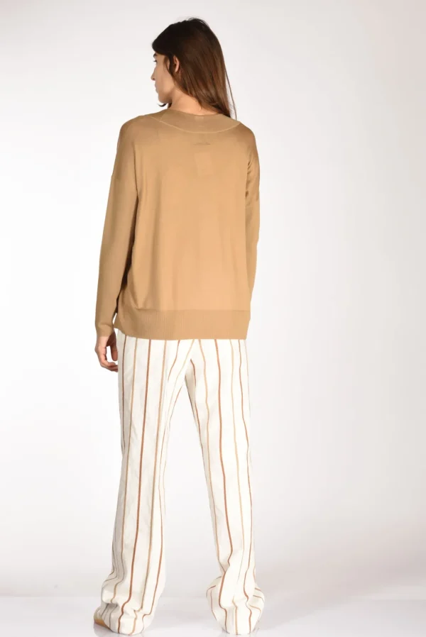 maglia v beige