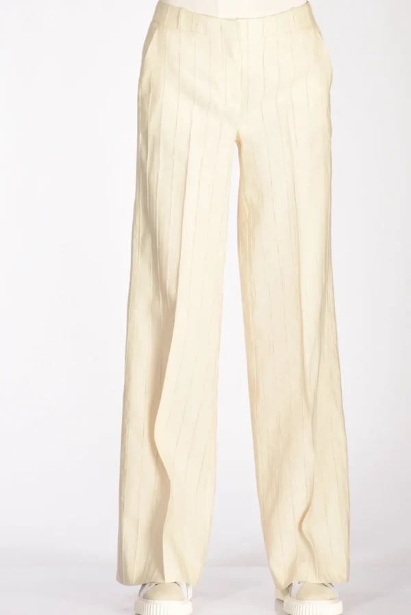 pantalone andrea bianco naturale