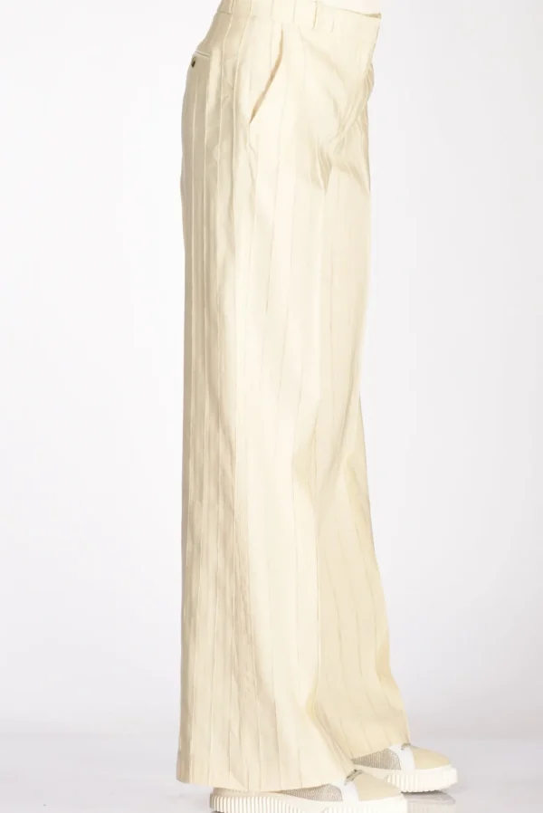 pantalone andrea bianco naturale