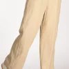 pantalone elastico beige