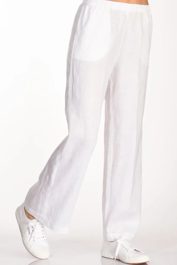 pantalone elastico bianco