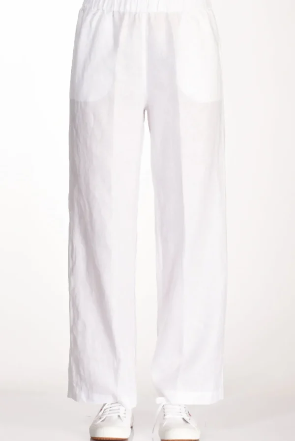 pantalone elastico bianco
