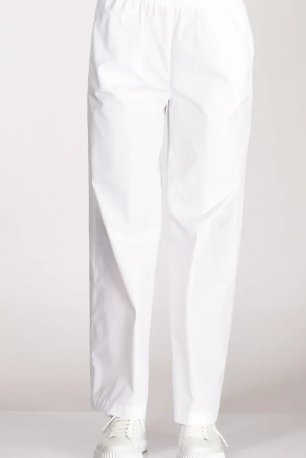 pantalone elastico bianco