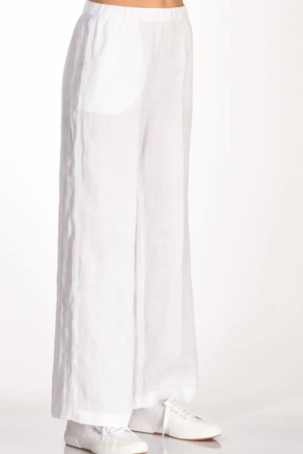 pantalone elastico bianco