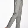 pantalone gessato grigio/bianco