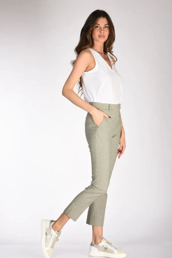 pantalone kimama verde/bianco