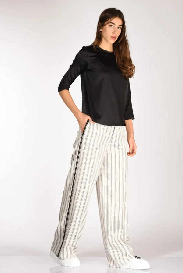 pantalone l bianco/nero