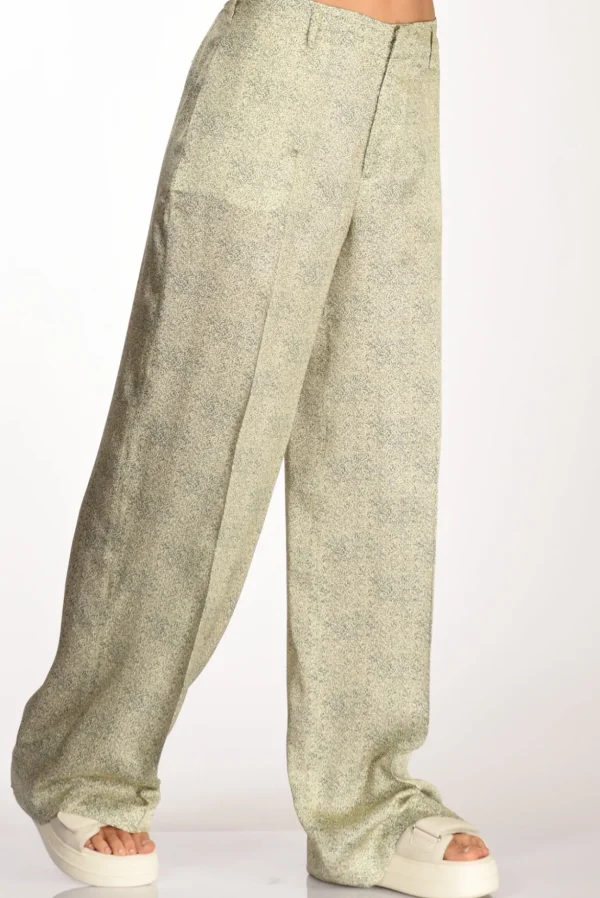 pantalone l verde/beige