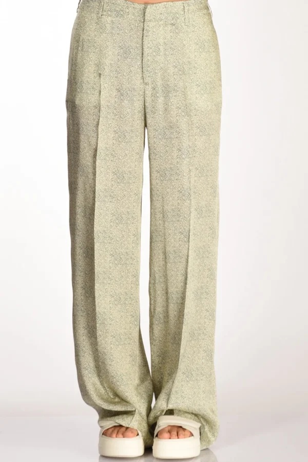 pantalone l verde/beige