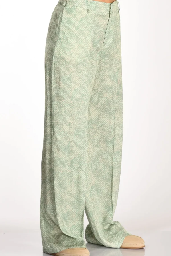 pantalone l verde/beige